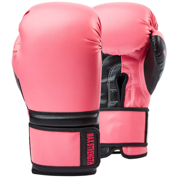 MAXSTRENGTH Damen Trainings-Boxhandschuhe Pink/Schwarz